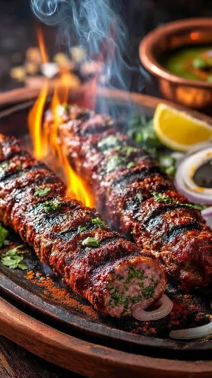 Seekh kebab from the tandoor