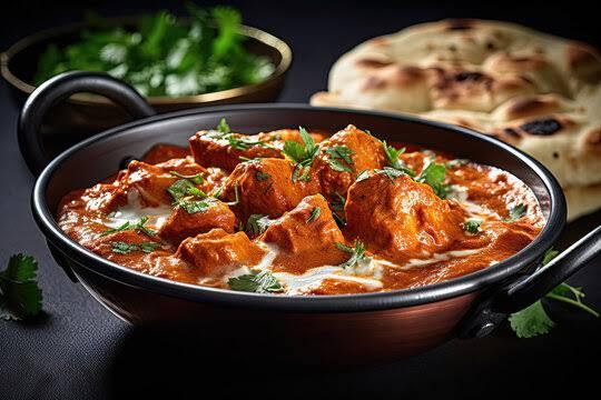 Butter chicken in rich tomato-butter gravy