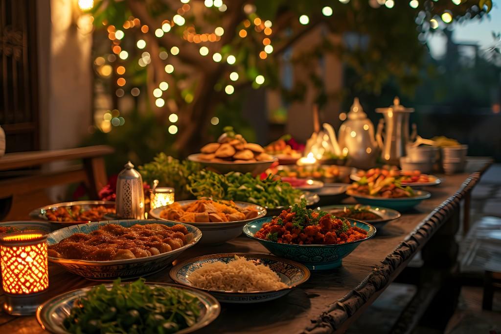 Close-up of a signature appetizing meal spread
