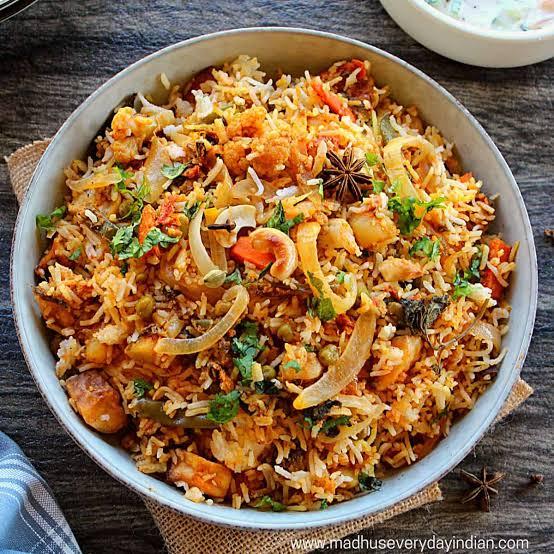 Fragrant vegetable biryani